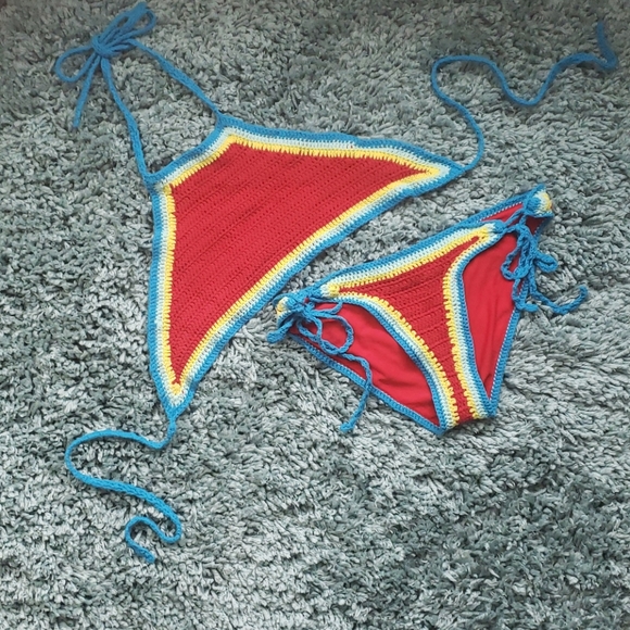 Hobie Crochet Bikini Red - Picture 3 of 9